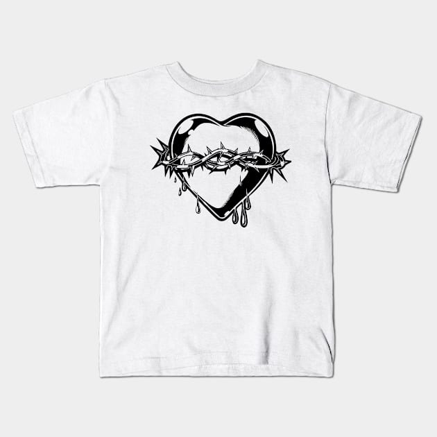 ALL HEARTS BLEED Kids T-Shirt by Stuve Likes You